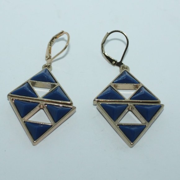 Vintage Jewelry - Vintage 60s Geometric Earrings